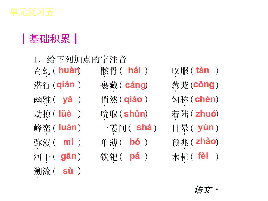 2013新七年级上册第五单元复习_第3页