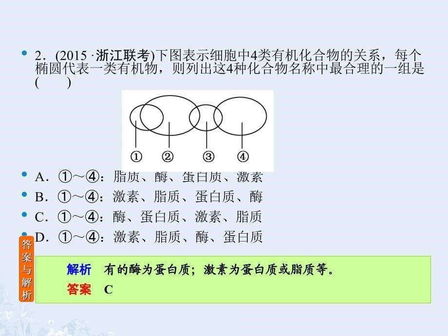 高考生物一轮复习 单元培优（一）课件 新人教版必修1_第5页