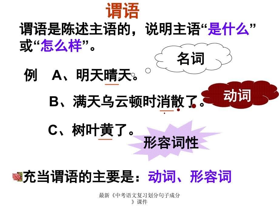 最新最新《中考语文复习划分句子成分》课件_第5页