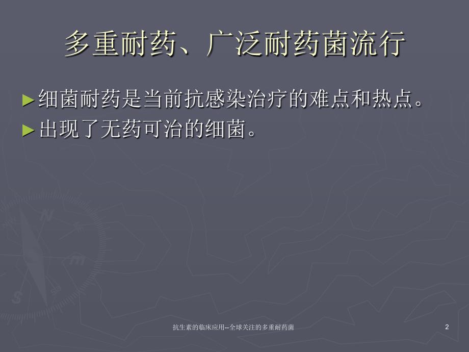 抗生素的临床应用全球关注的多重耐药菌课件_第2页