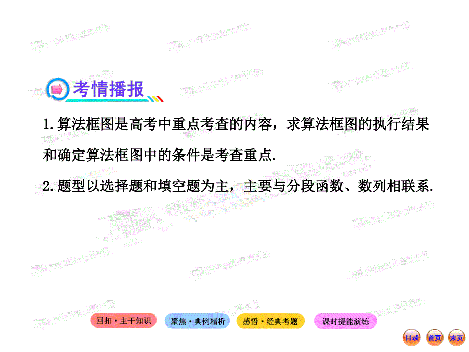 2013版高中全程复习方略配套课件：9.1算法的基本思想、基本结构及设计（北师大版&#183;数学理）_第3页