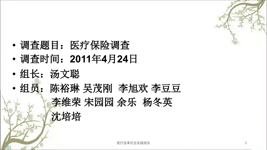 医疗改革社会实践报告课件_第3页