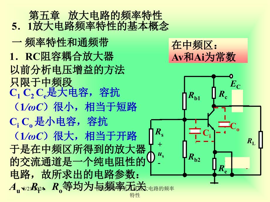 模电课件19第五章放大电路的频率特性课件_第1页