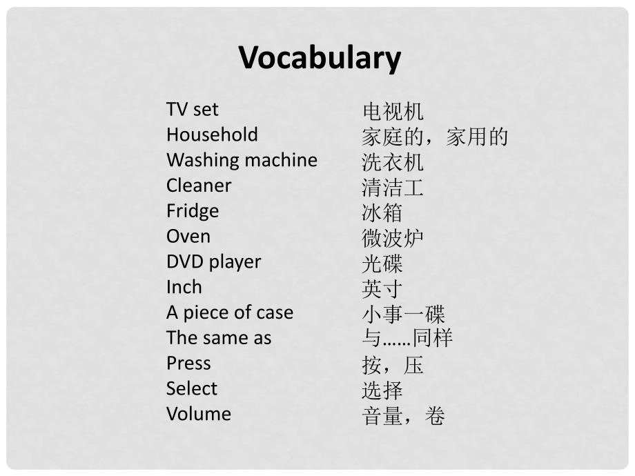 八年级英语上册 Unit1 Modern Technology Lesson 3 Household Application（1）教学课件 上海新世纪版_第4页