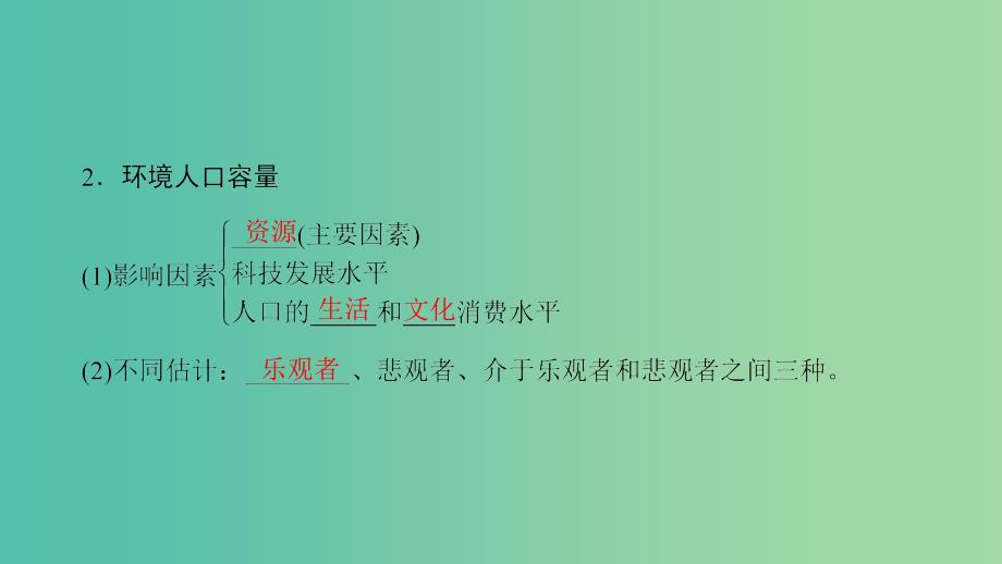 高中地理 第1章 人口的变化 第3节 人口的合理容量课件 新人教版必修2.ppt_第4页