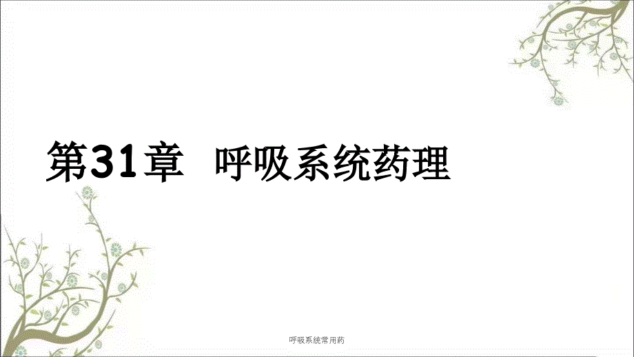 呼吸系统常用药课件_第1页