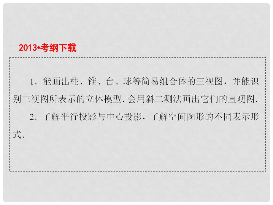 高考数学总复习 81 空间几何体的结构、三视图、直观图配套课件 理 新人教A版_第3页