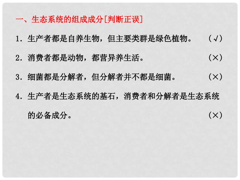 高考生物一轮复习 第四单元 第一讲 生态系统的结构与能量流动课件 必修3_第4页