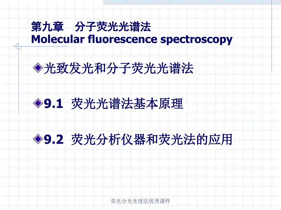 荧光分光光度法优秀课件_第1页