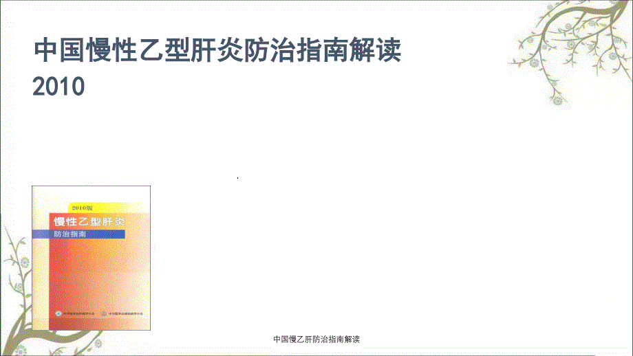 中国慢乙肝防治指南解读课件_第1页