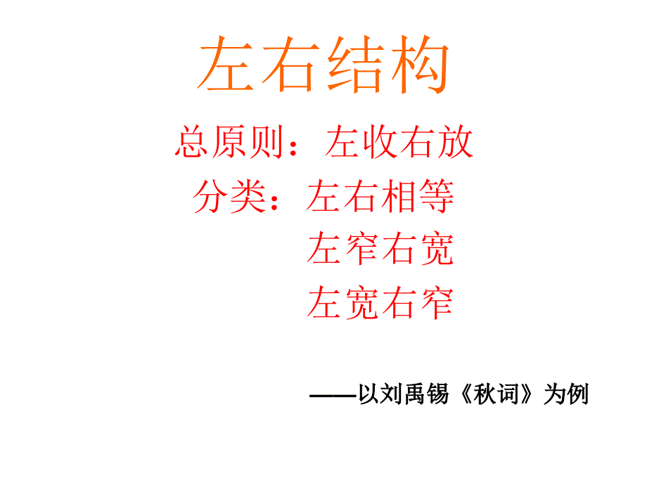 初中书法基础课左右结构汉字的书写以词为例_第1页