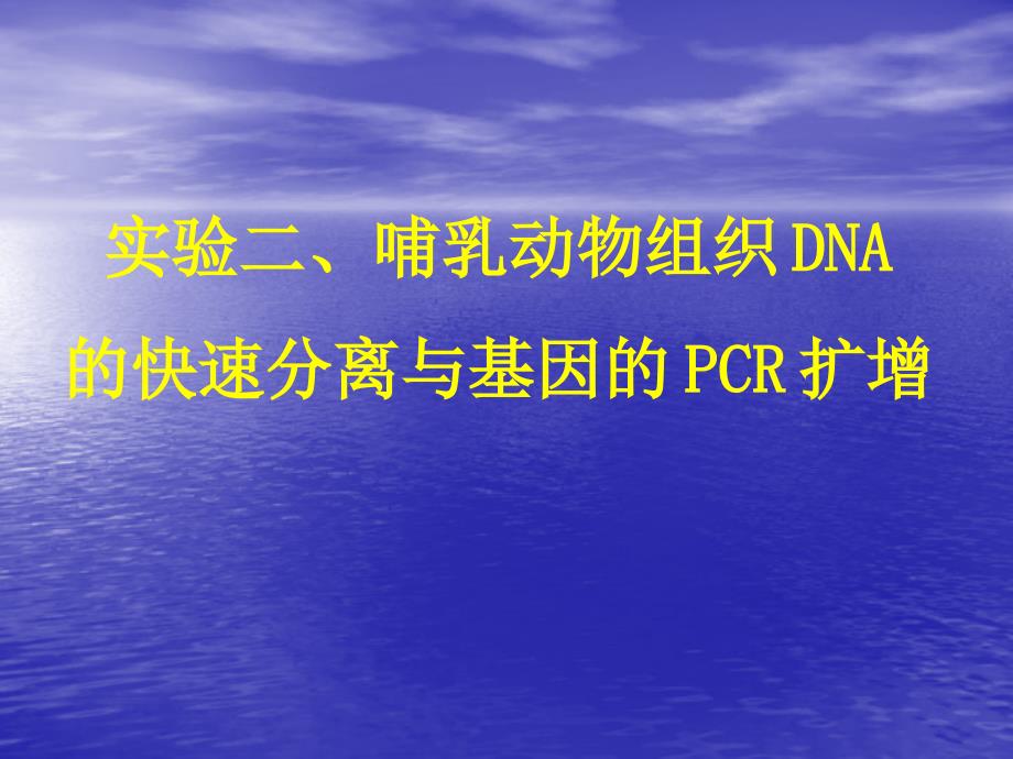 哺乳动物DNA的快速分离与PCR扩增1111_第1页