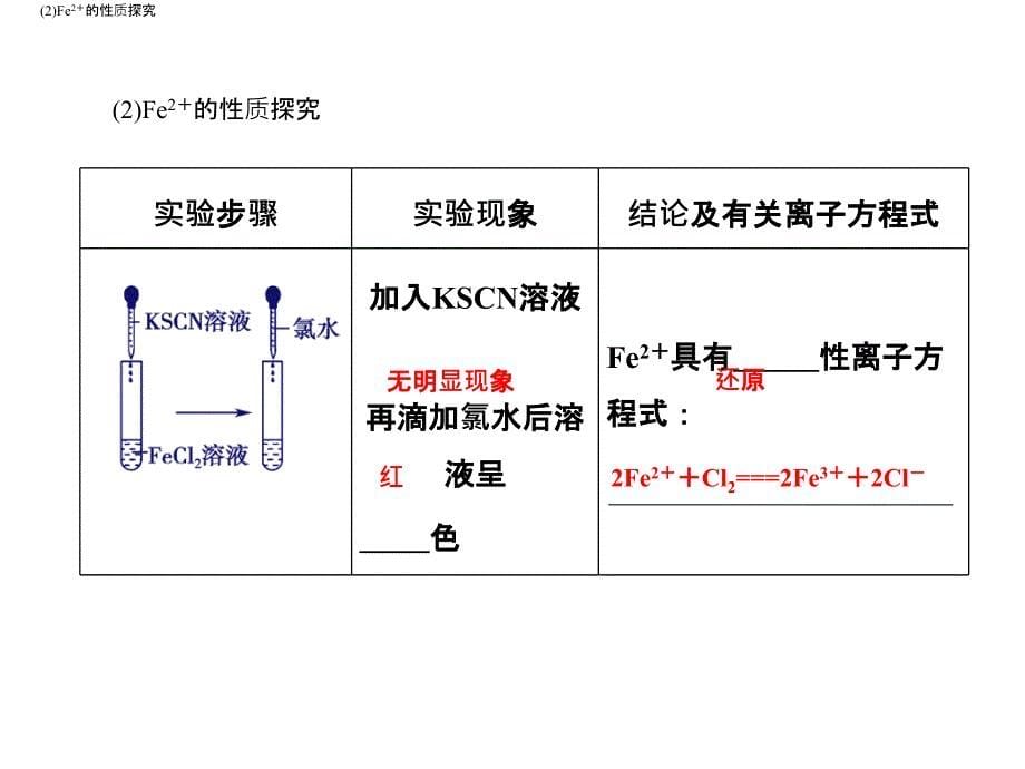 探究铁及其化合物的氧化性和还原性_第5页