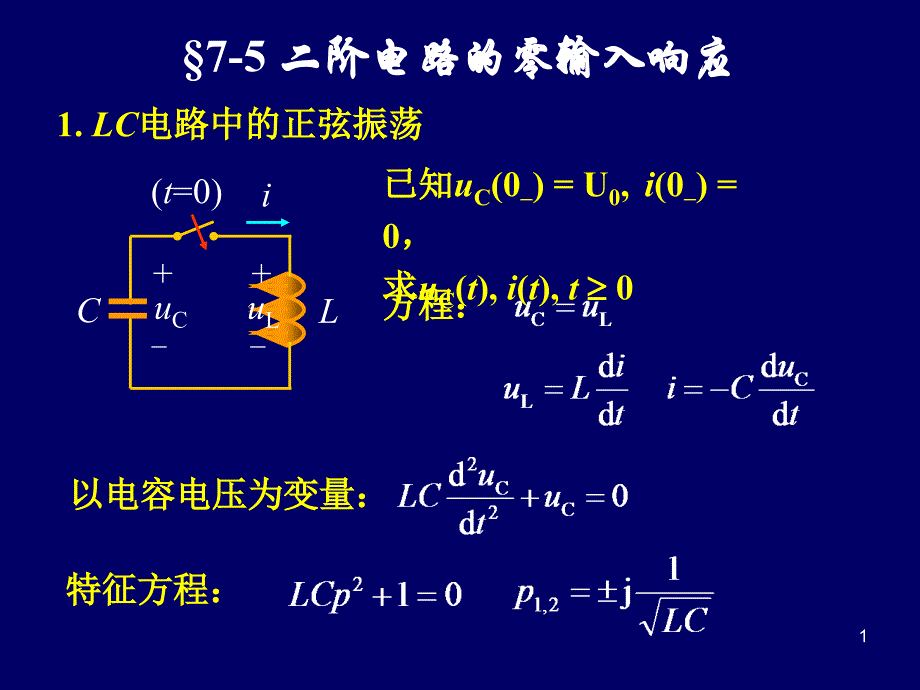 二阶电路的零输入响应、零状态响应及全响应课件.ppt_第1页