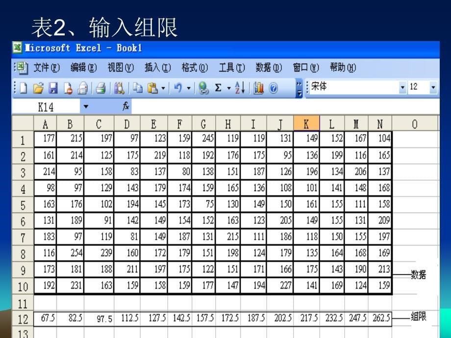 试验一运用EXCEL制作次数分布表和图_第5页