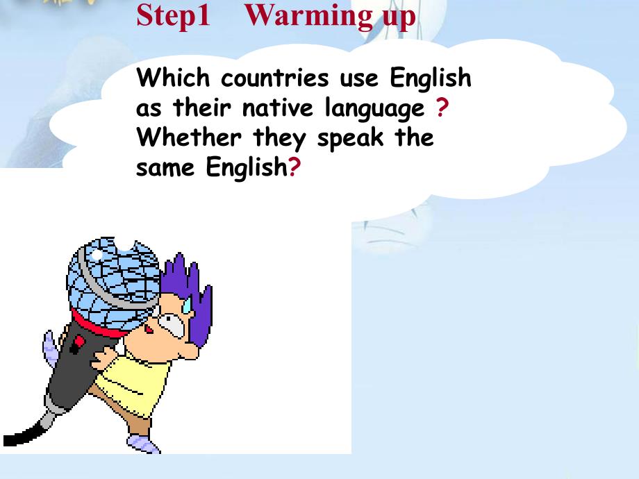 陕西省澄城王庄中学高一英语人教版必修1unit2《English around the world》 课件_第2页