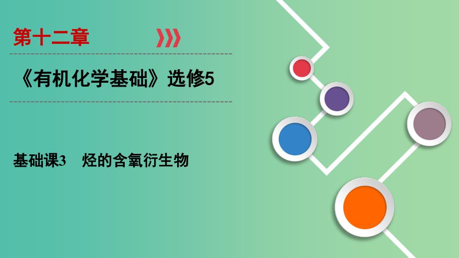 2019高考化学一轮复习第12章有机化学基础基次3烃的含氧衍生物课件.ppt_第1页