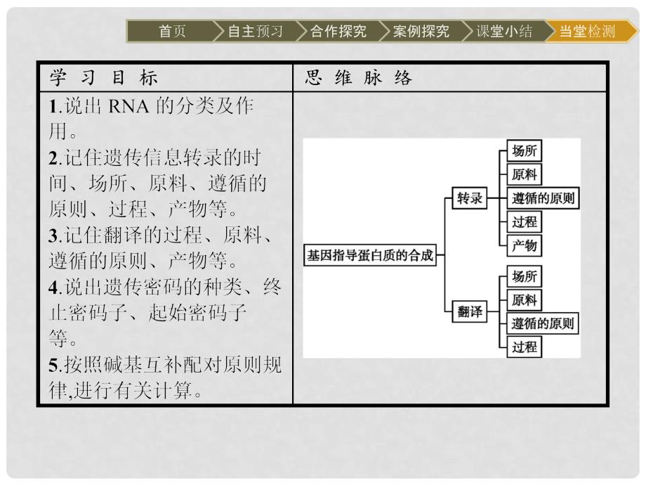 高中生物 第4章 基因的表达 第1节 基因指导蛋白质的合成课件 新人教版必修2_第3页