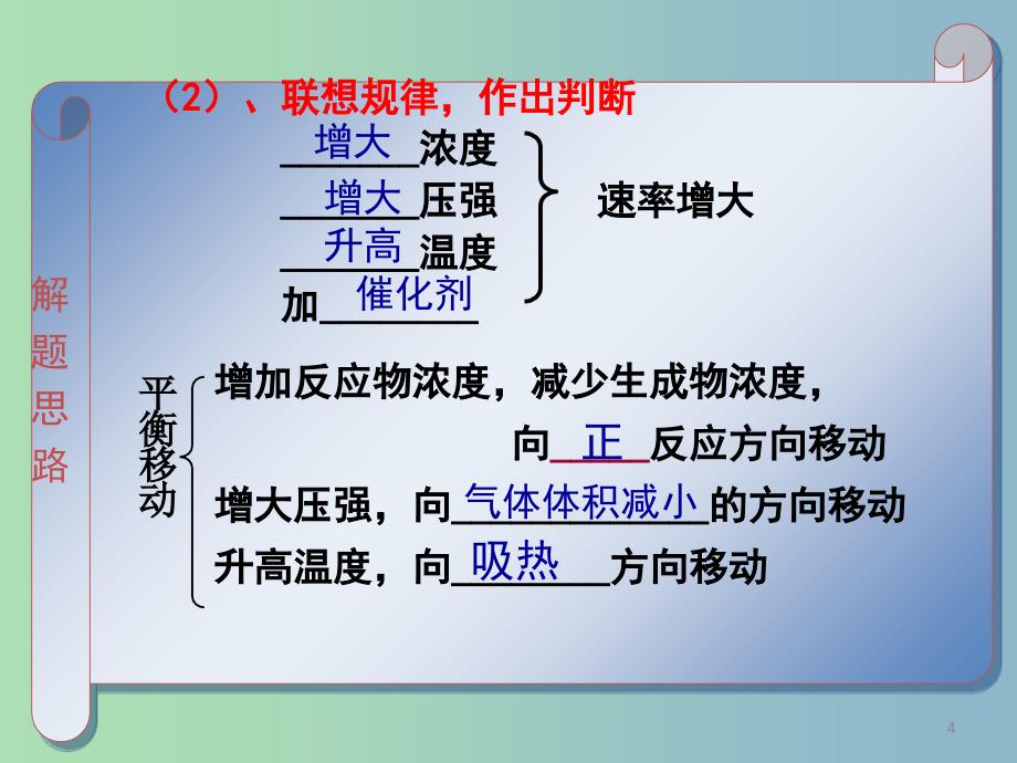 高中化学第二章化学反应速率和化学平衡2.3化学平衡第3课时化学平衡图像习题课件新人教版.ppt_第4页