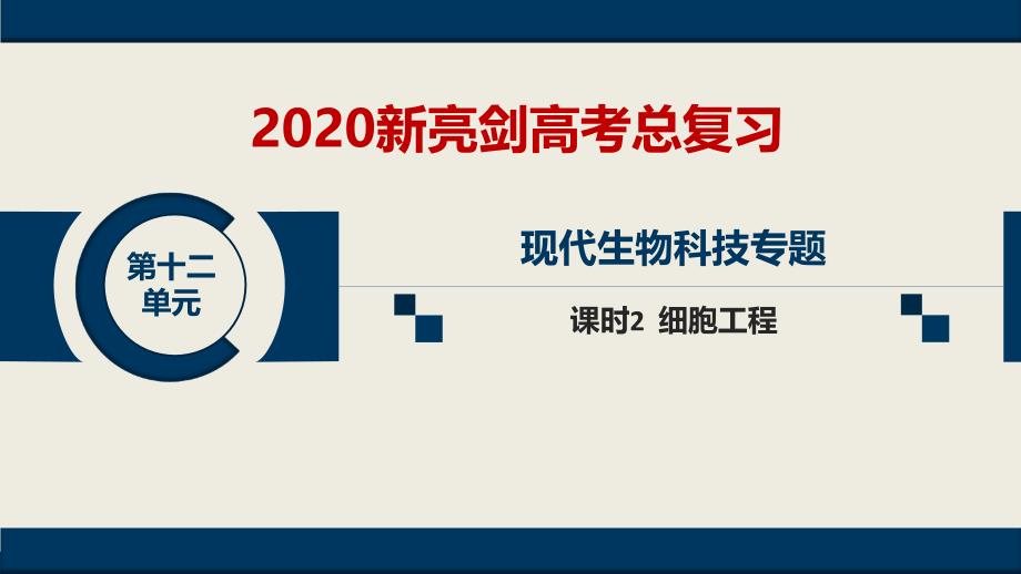 第十二单元选修3课时2细胞工程_第1页