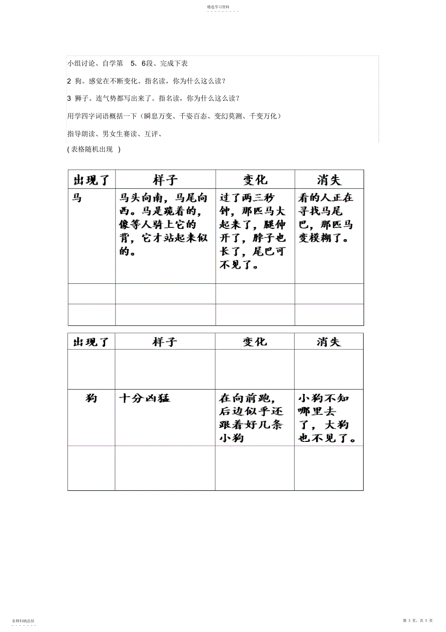 2022年语文《火烧云》教学设计及意图_第3页