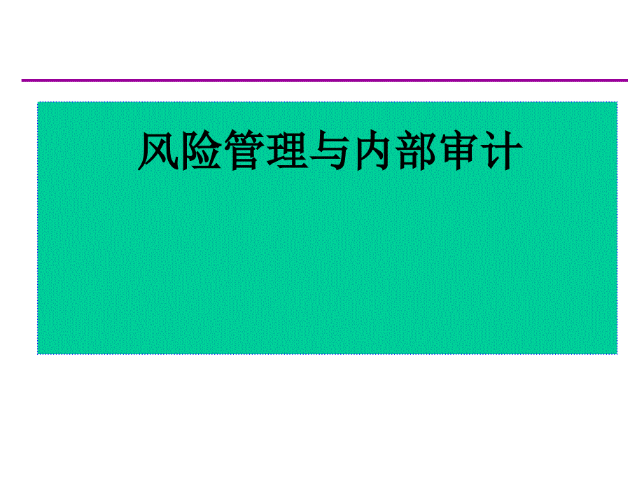 风险管理和内部审计_第1页