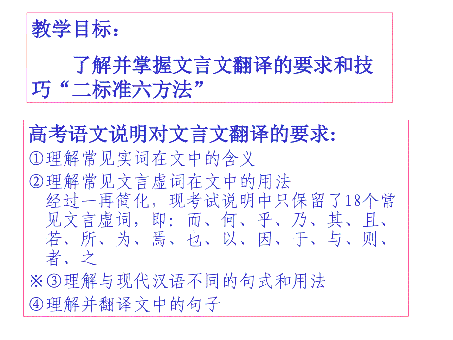 高考语文二轮复习文言文专题精品课件之文言文翻译技巧指导_第2页