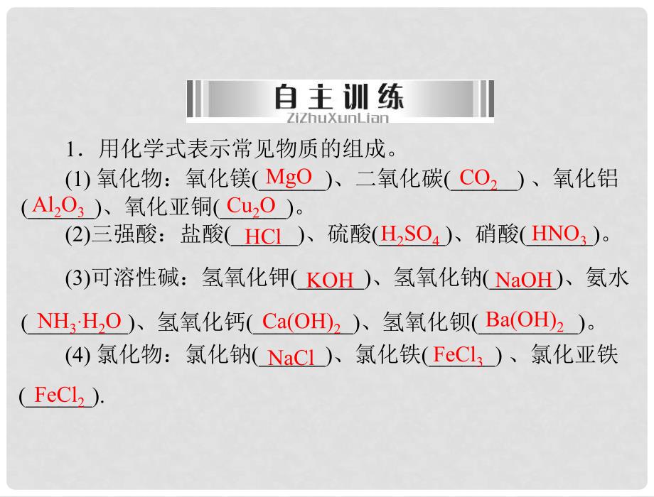 中考化学复习 第4讲《化合价及化学用语》课件 粤教版_第2页