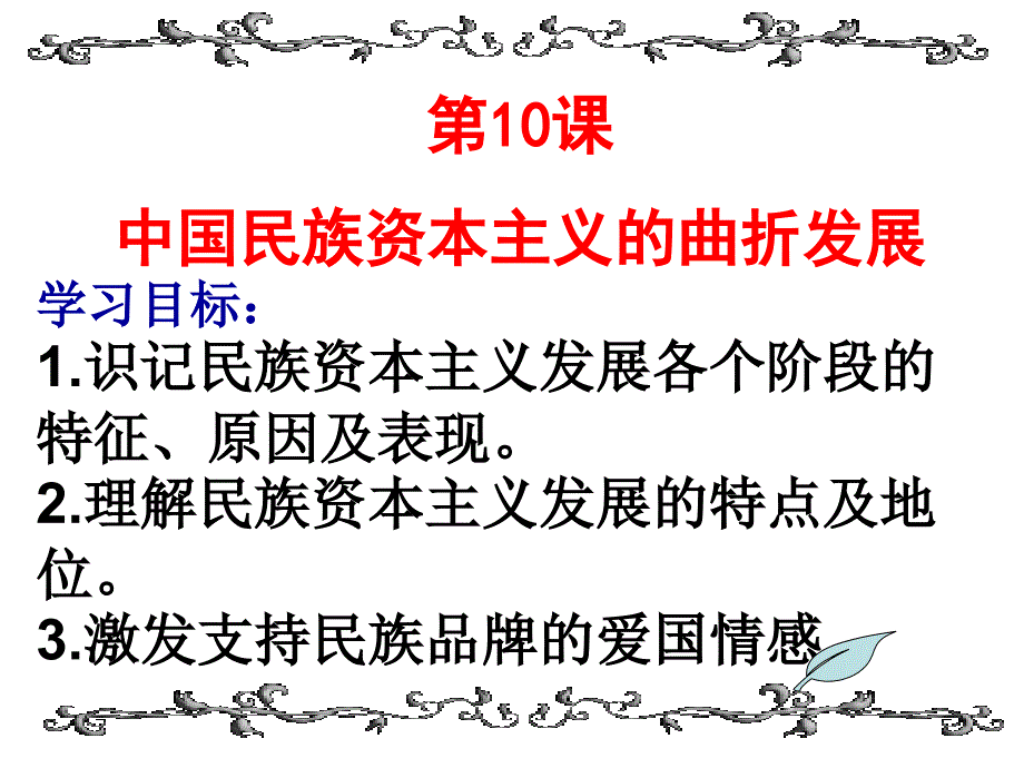 人教版高中历史必修第三单元第课中国民族资本主义的曲折发展共.ppt_第1页