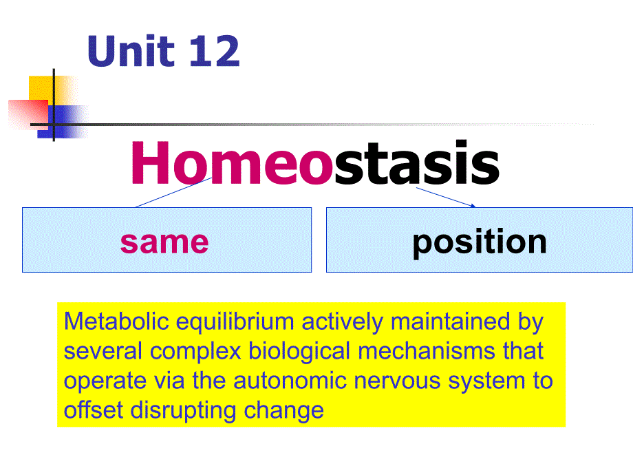 基础医学英语教学课件：Unit 12 Homeostasis_第1页