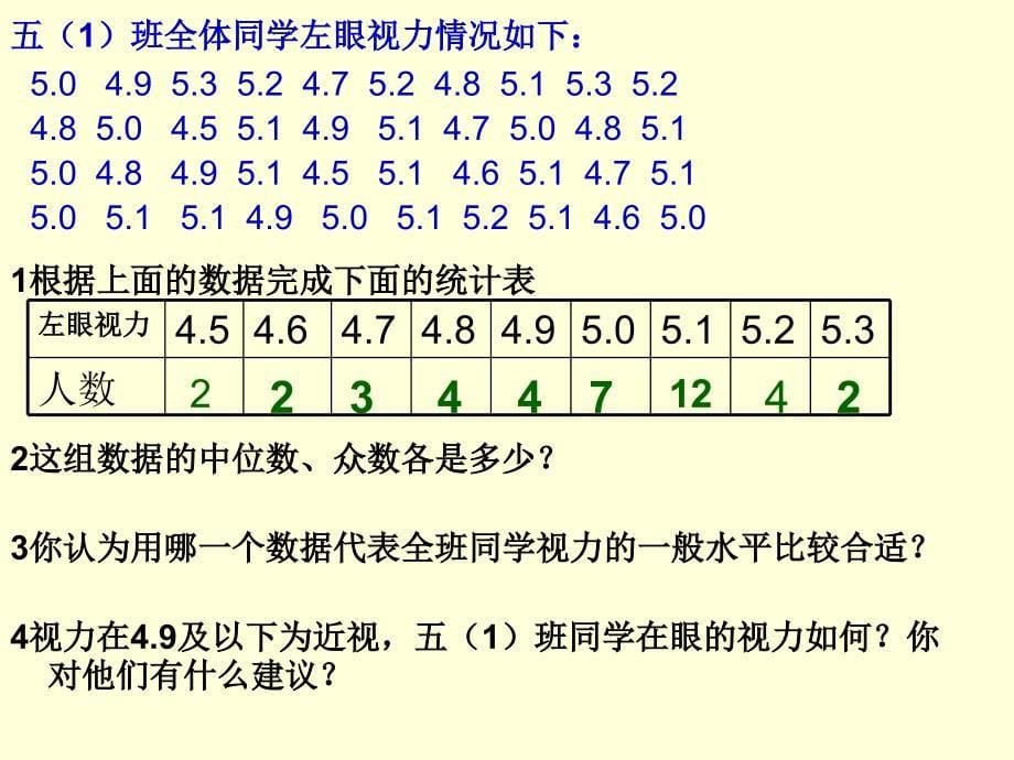 人教版小学数学五年级下册统计_课件(1)_第5页