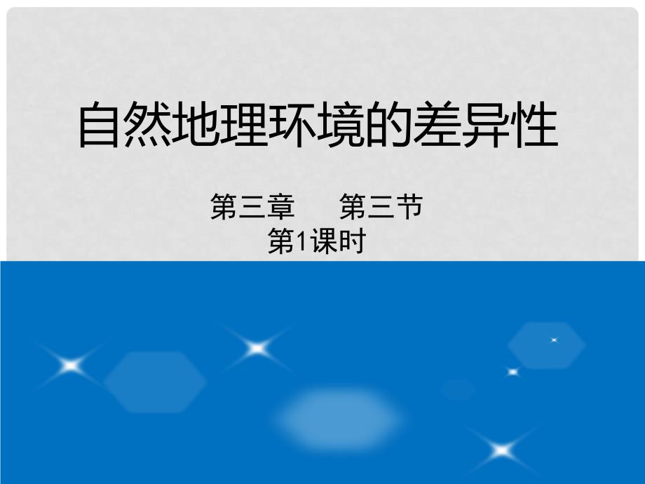 高中地理 环境的差异性课件 新人教版必修1_第1页