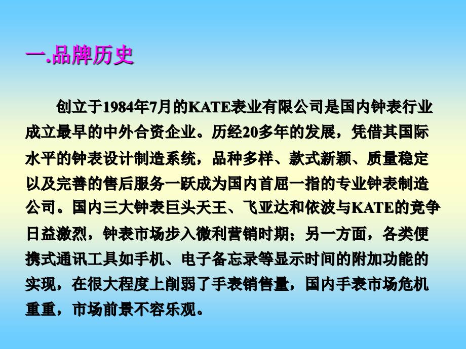 【广告策划PPT】KATE手表广告策划书_第3页