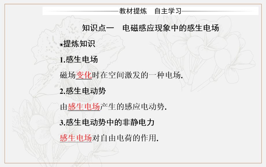 金版学案 物理选修32人教版课件：第四章 5 电磁感应现象的两类情况_第3页