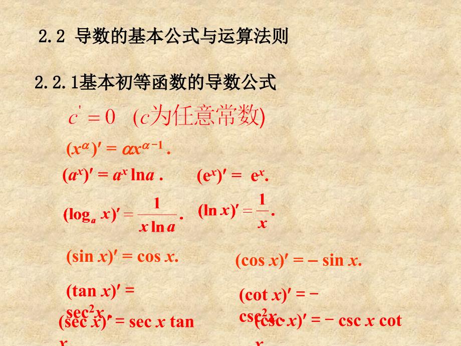 导数的基本公式与运算法则_第2页