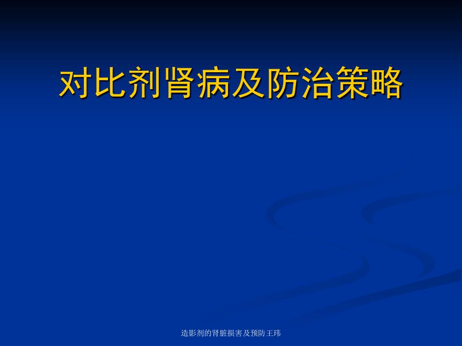 造影剂的肾脏损害及预防王玮课件_第1页