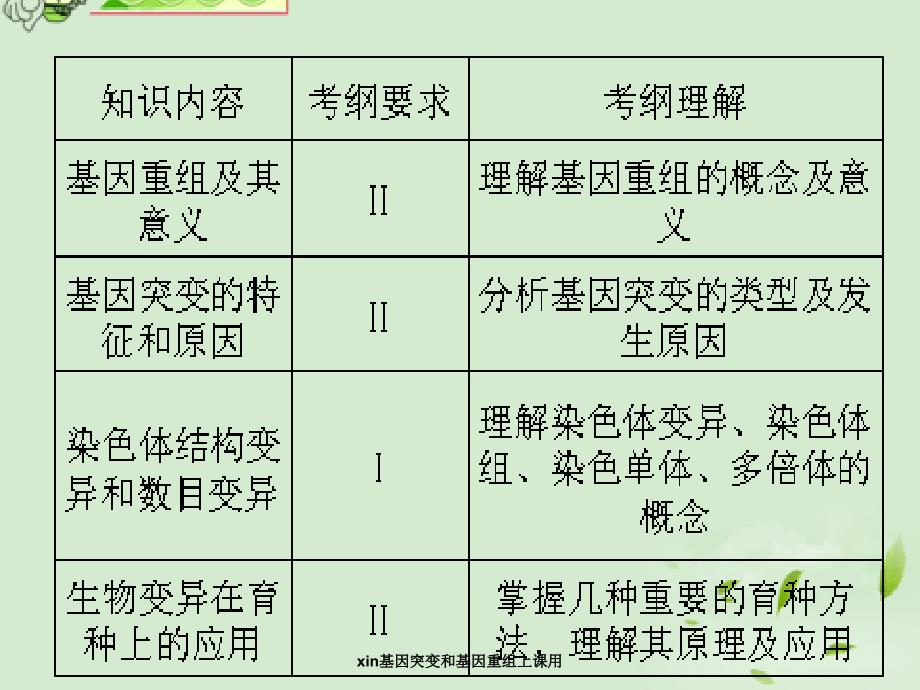 xin基因突变和基因重组上课用课件_第2页