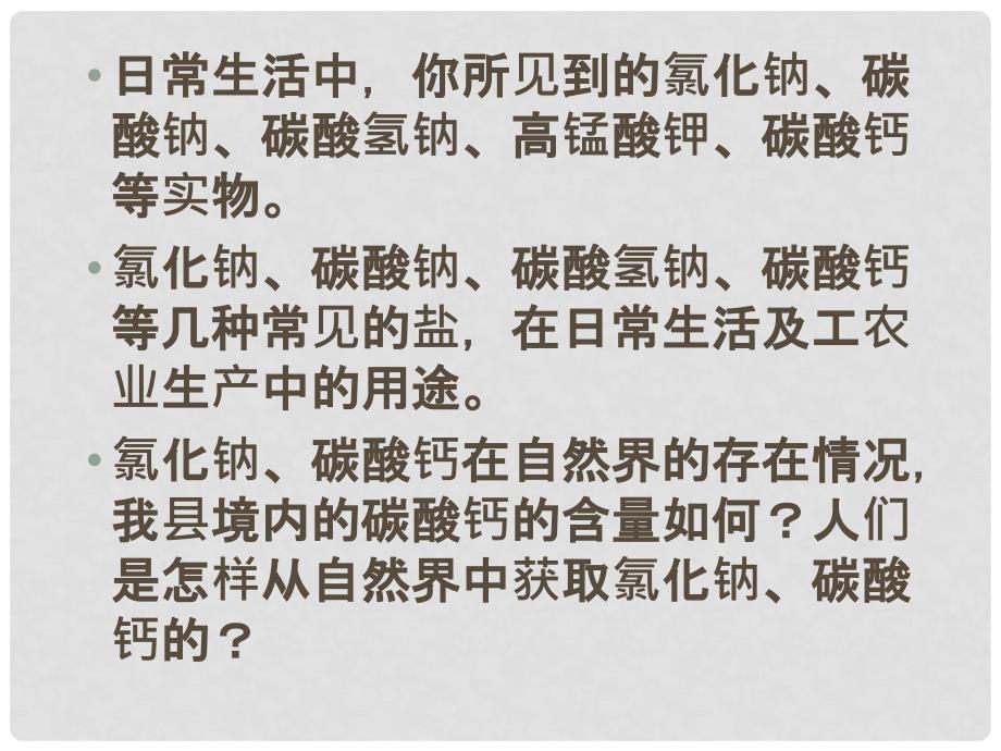 广东省梅州市五华县城镇中学九年级化学下册 生活中常见的盐教学课件 新人教版_第4页