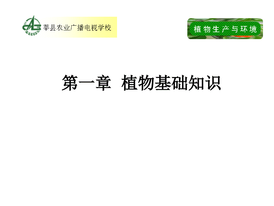 植物生产与环境第一章植物基础知识_第1页