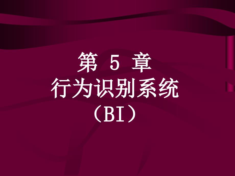 第五章-行为行为识别系统_第1页