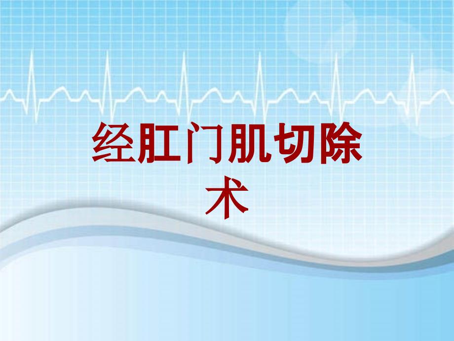 外科手术教学资料：经肛门肌切除术讲解模板_第1页