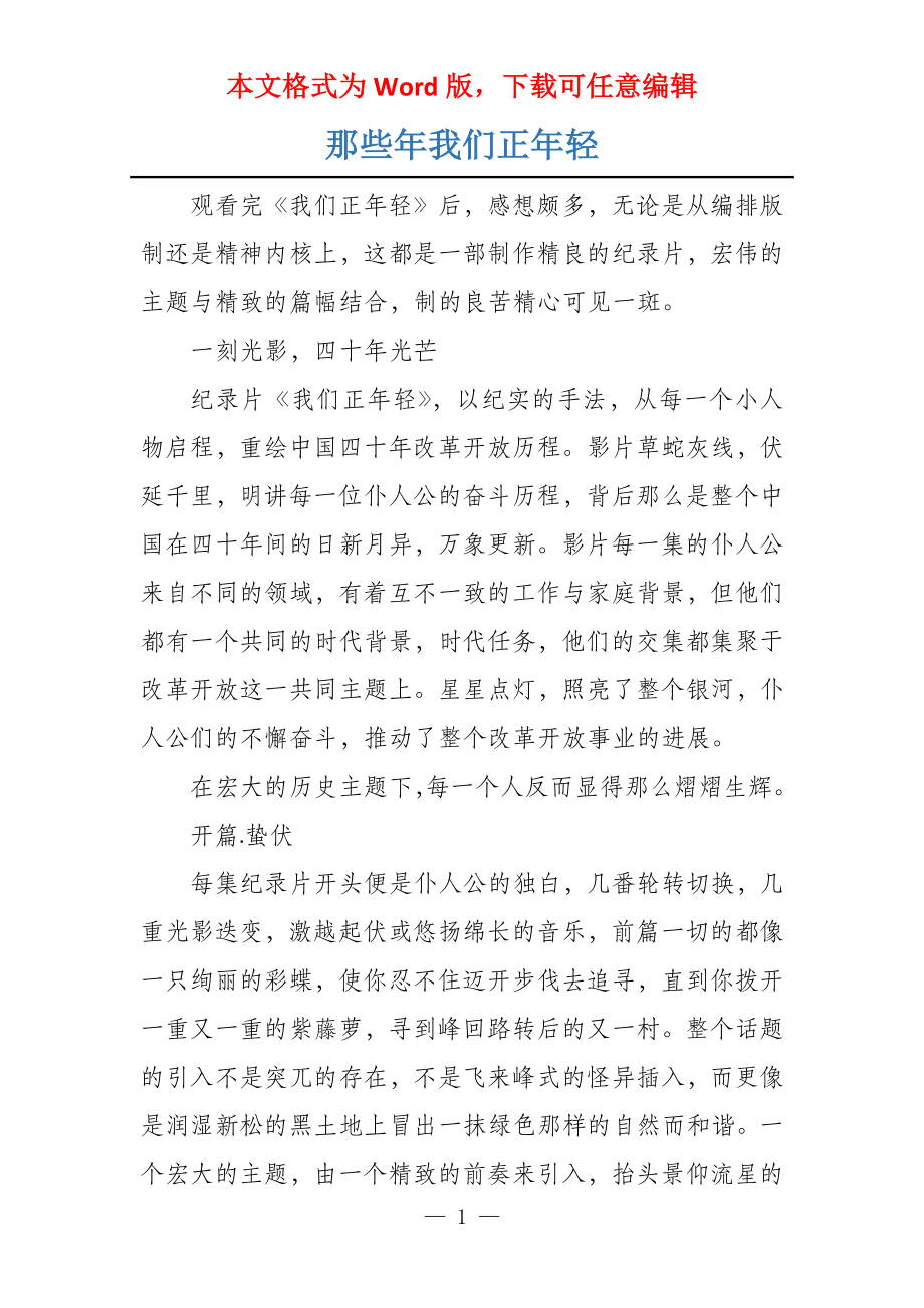 那些年我们正年轻_第1页