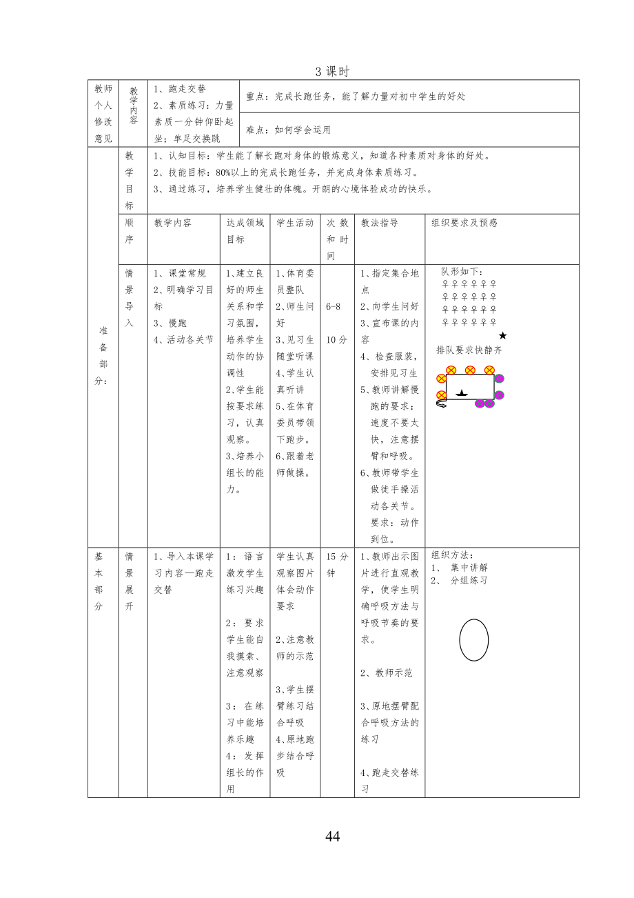 八年级初二体育教案全集(48课时)_第4页