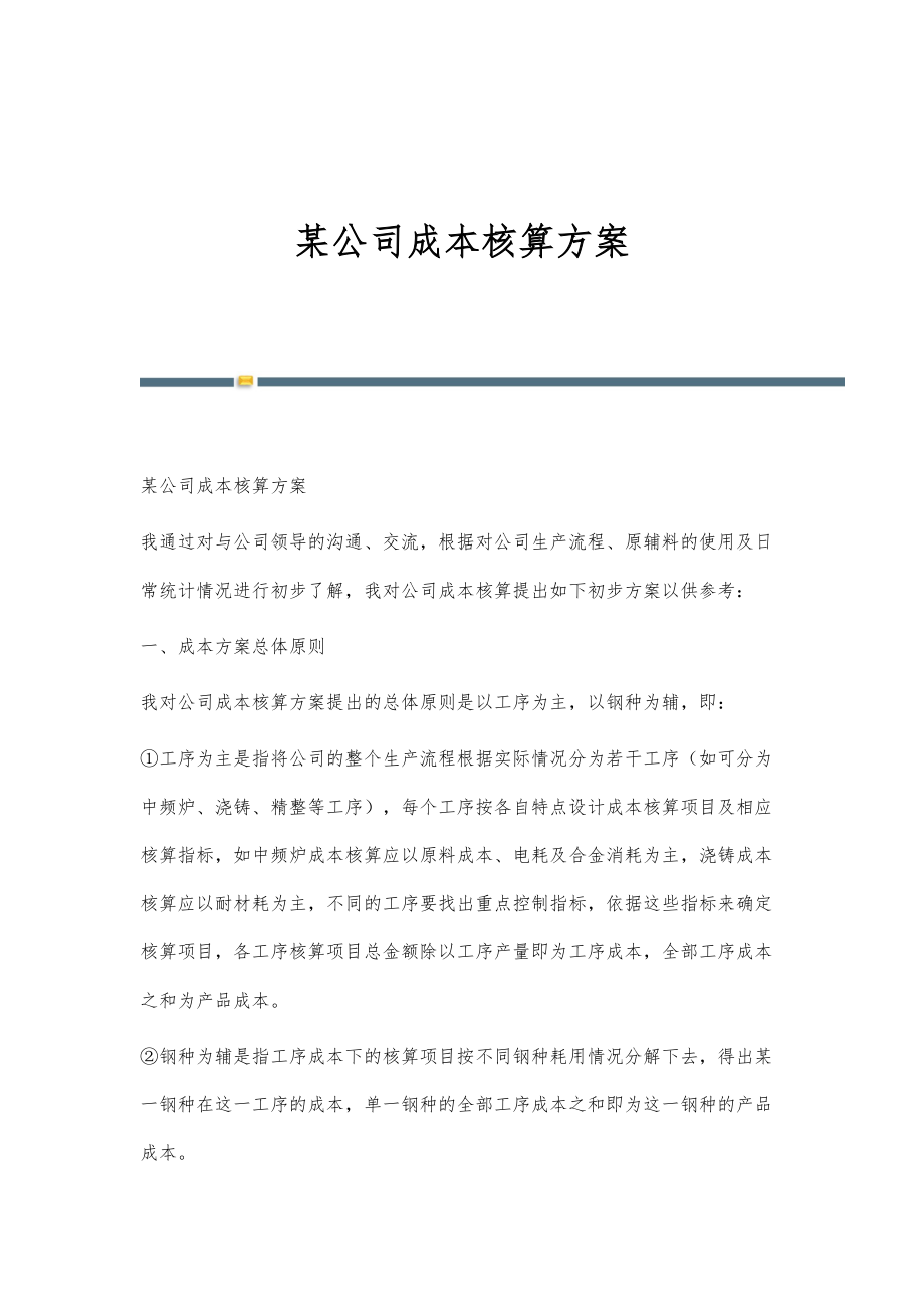 某公司成本核算方案_第1页