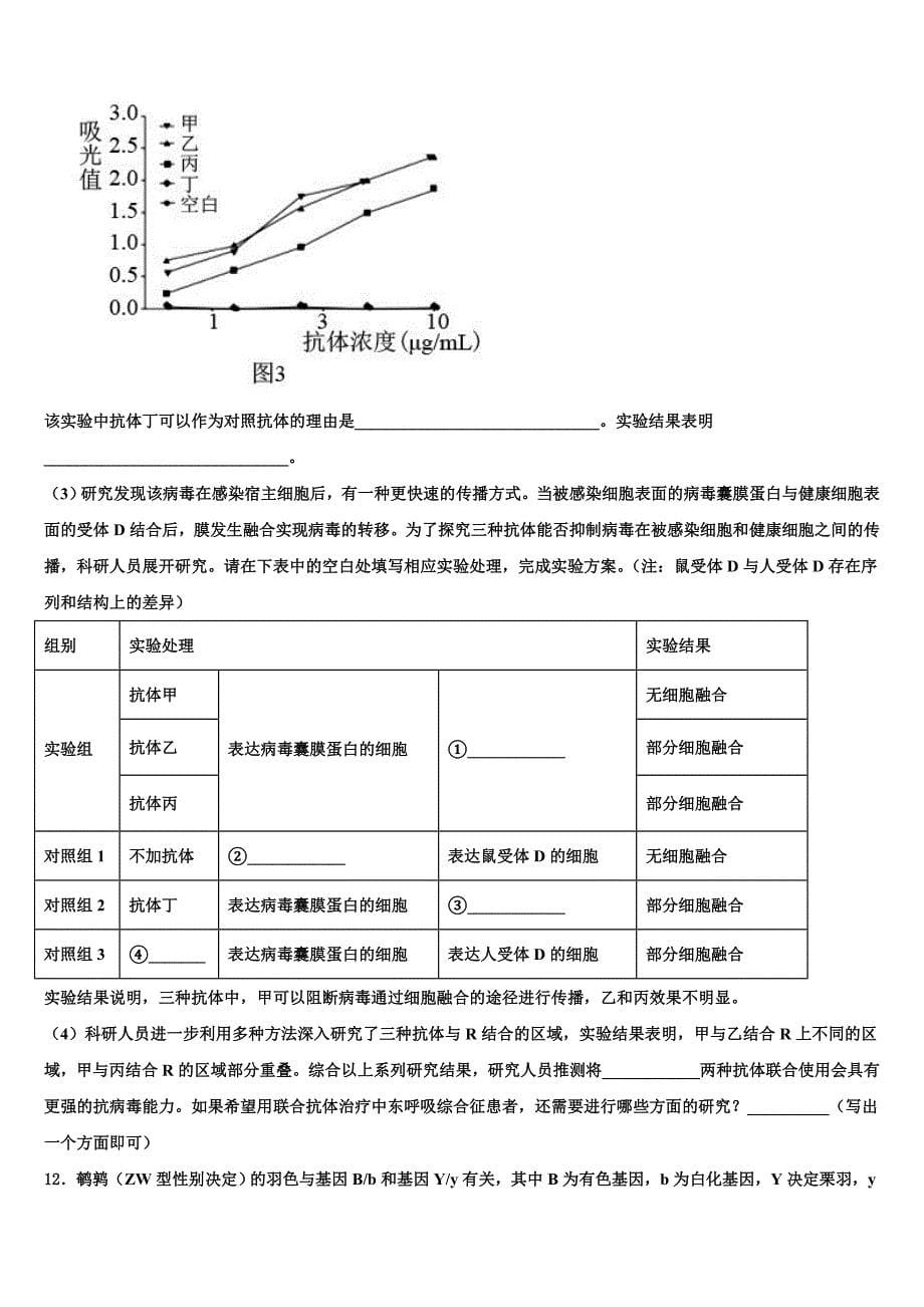 湖南省长沙县第六中学2022年高三第五次模拟考试生物试卷(含解析）_第5页