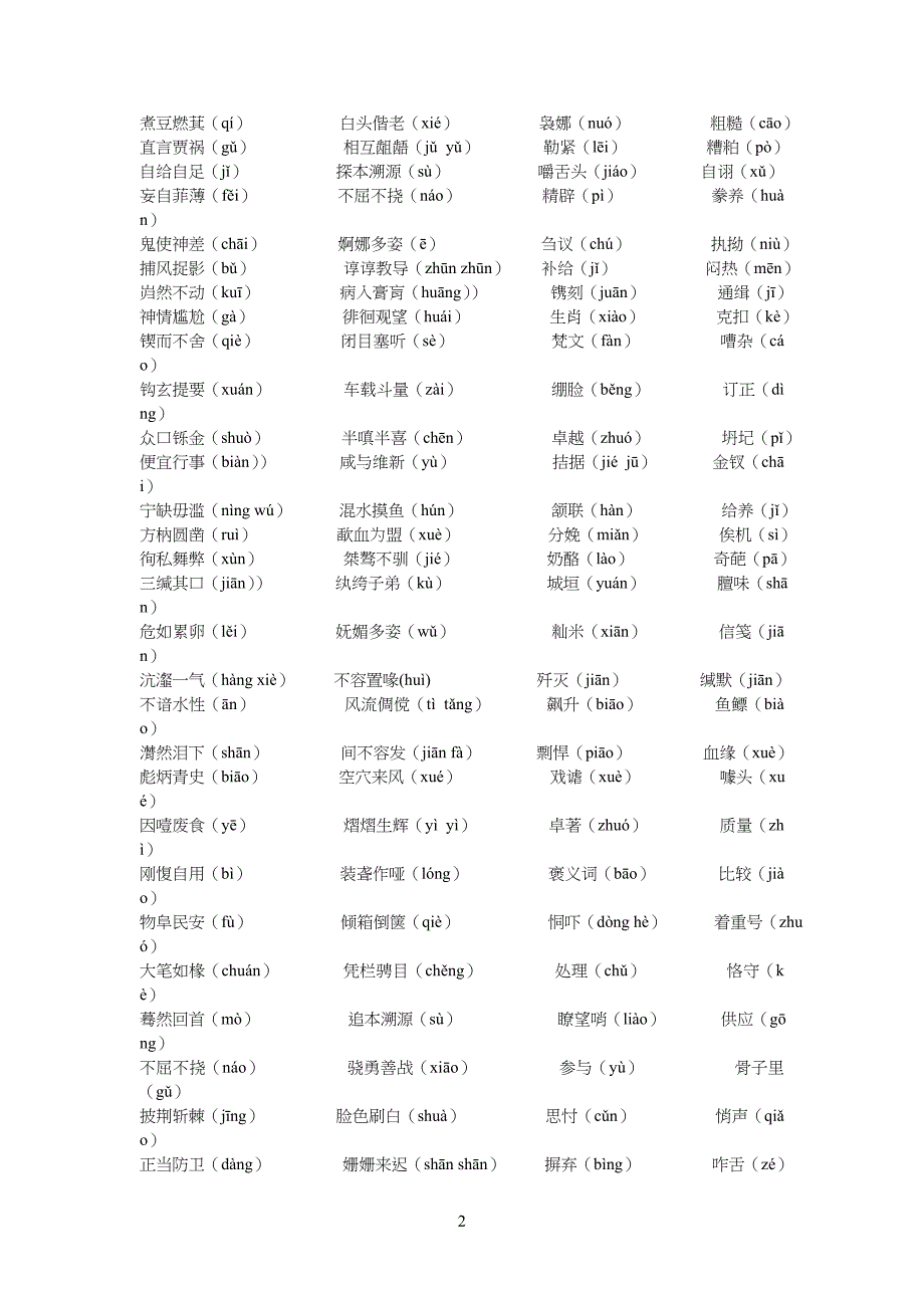 中学高中语文生僻字汇总_第2页