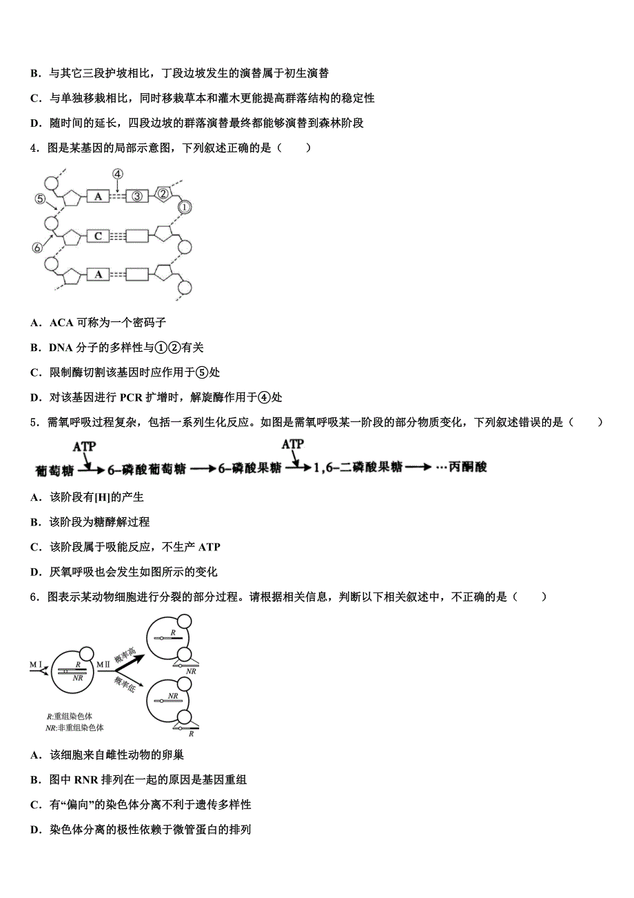 河南省周口市扶沟县包屯高级中学2022学年高三第六次模拟考试生物试卷(含解析）_第2页