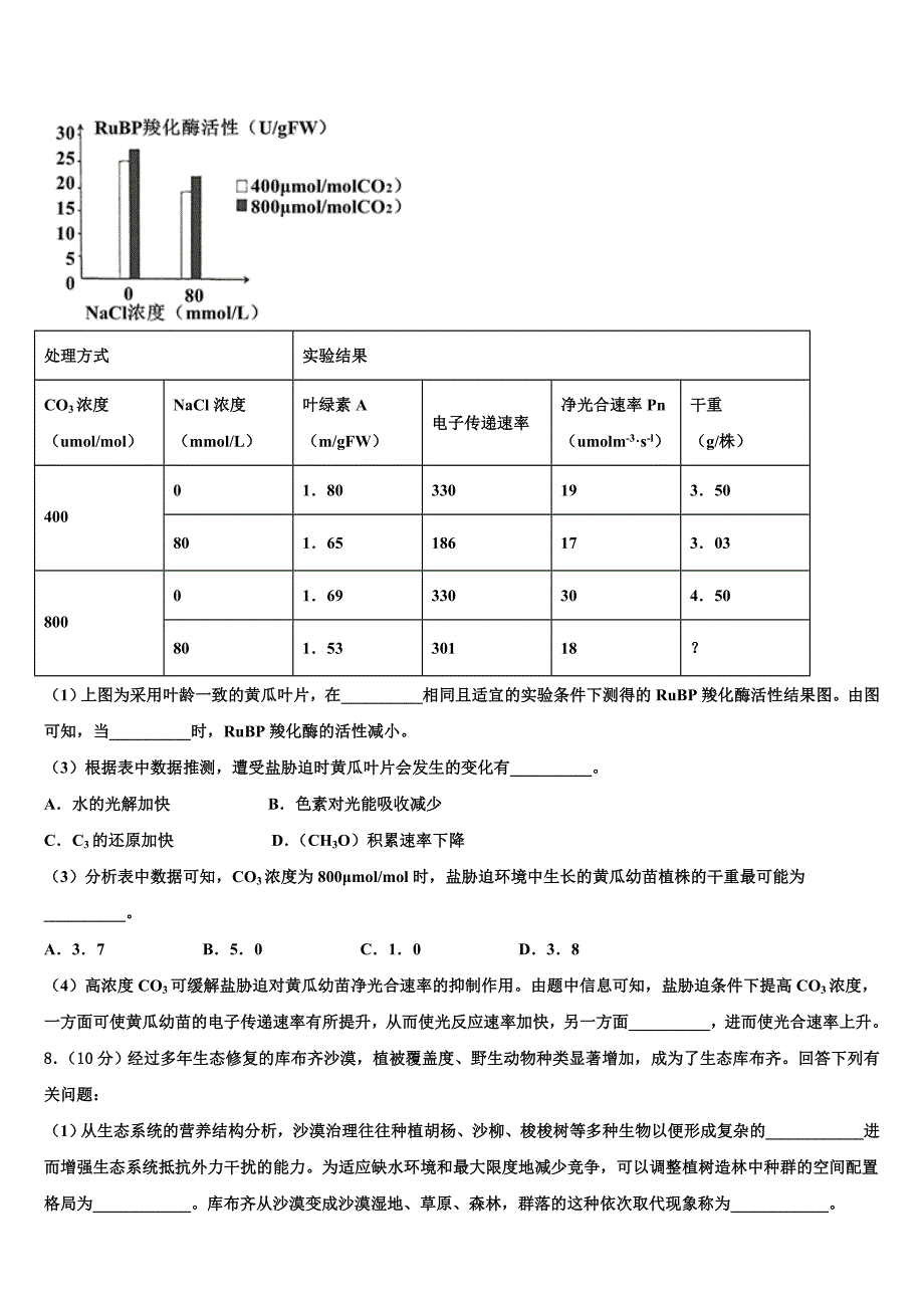 河南省三门峡市陕州区第一高级中学2022学年高考仿真卷生物试卷(含解析）_第3页