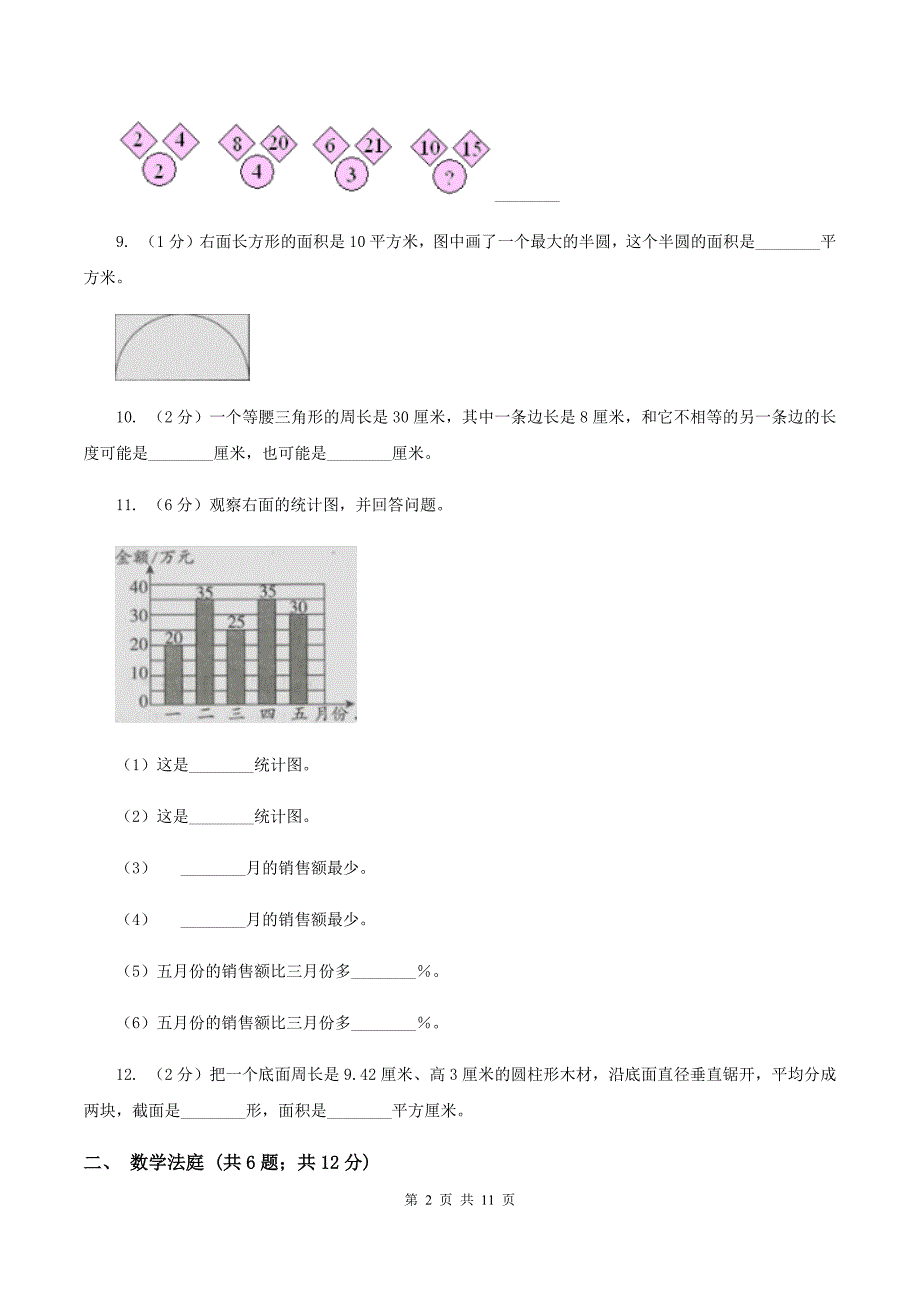 部编版小升初数学--真题集萃易错卷(I)卷_第2页