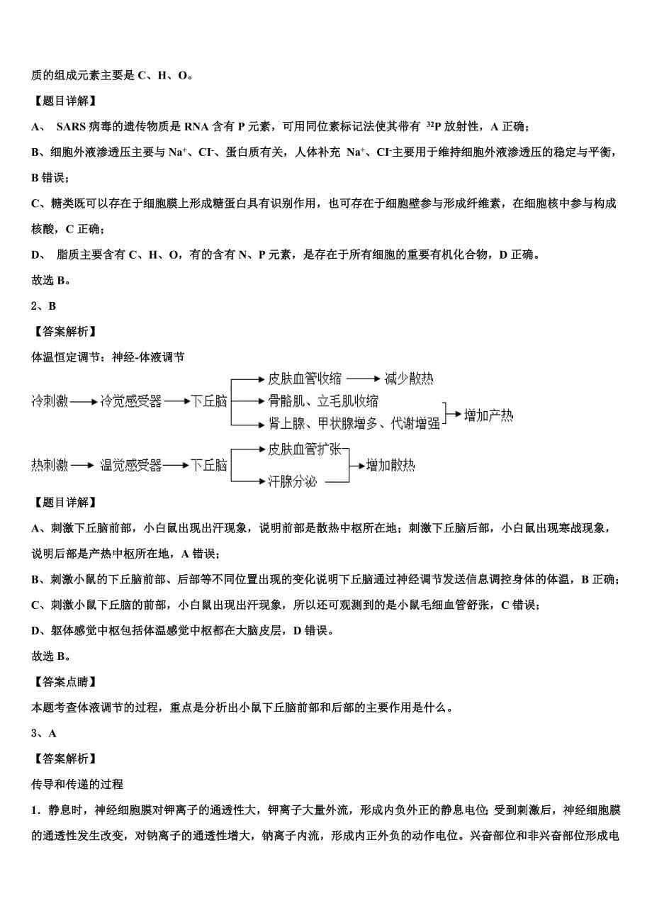 河北省沧州市沧县凤化店中学2022年高考生物必刷试卷(含解析）_第5页